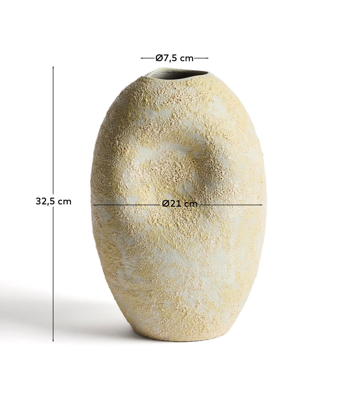 Japandi Vase Medira – Keramik, Ecru, 32,5 cm – weitere Ansicht