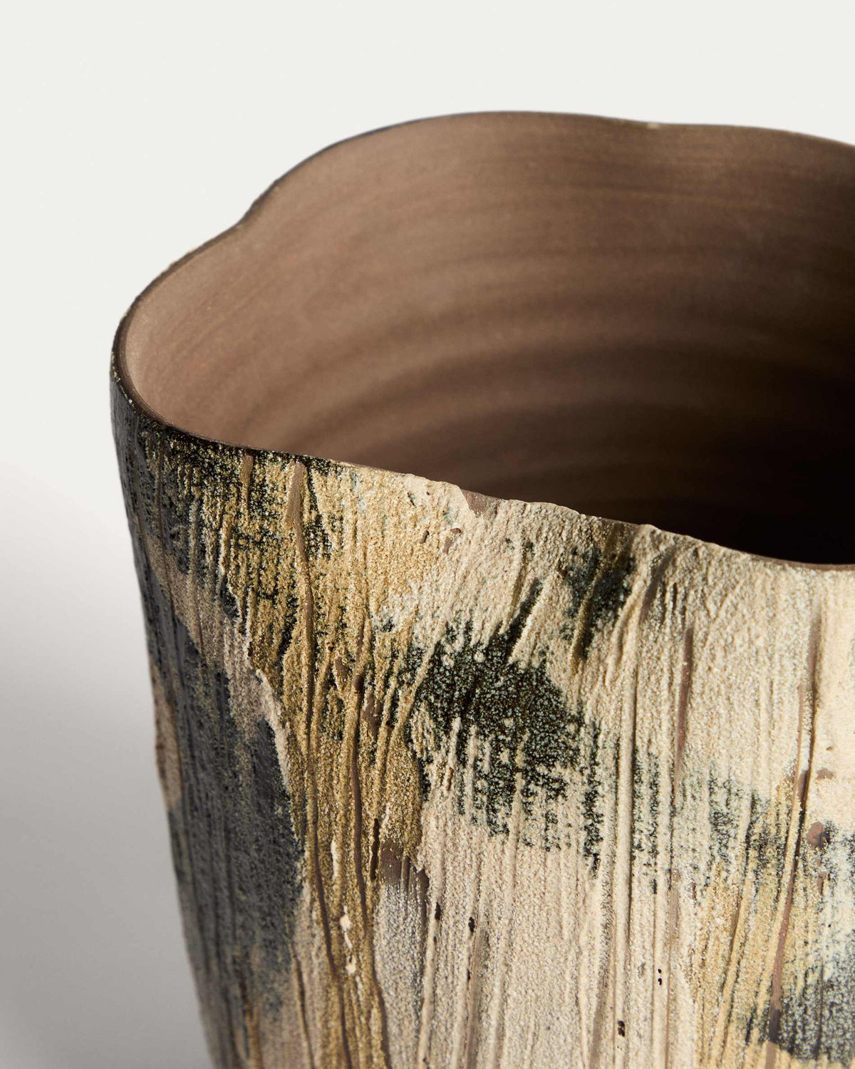 Japandi Vase Dirva – Keramik, Braun, 23 cm – weitere Ansicht