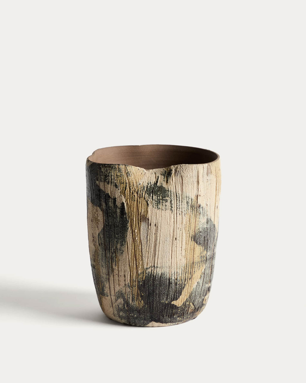 Japandi Vase Dirva – Keramik, Braun, 23 cm – Produktansicht