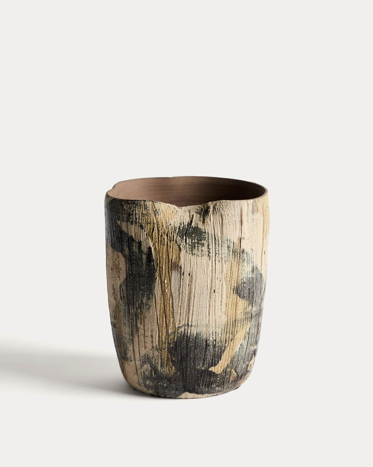 Japandi Vase Dirva – Keramik, Braun, 23 cm – Produktansicht