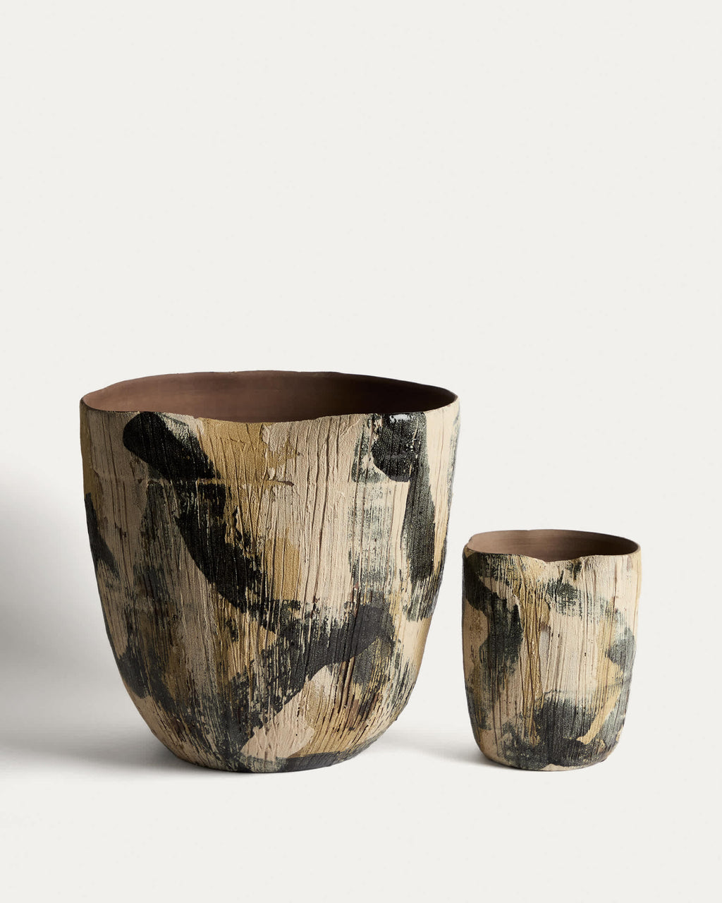 Japandi Vase Dirva – Keramik, Braun, 23 cm – weitere Ansicht