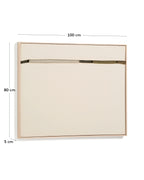 Japandi Wandbild Deravia – Stoff, Beige, 80 × 100 cm – weitere Ansicht
