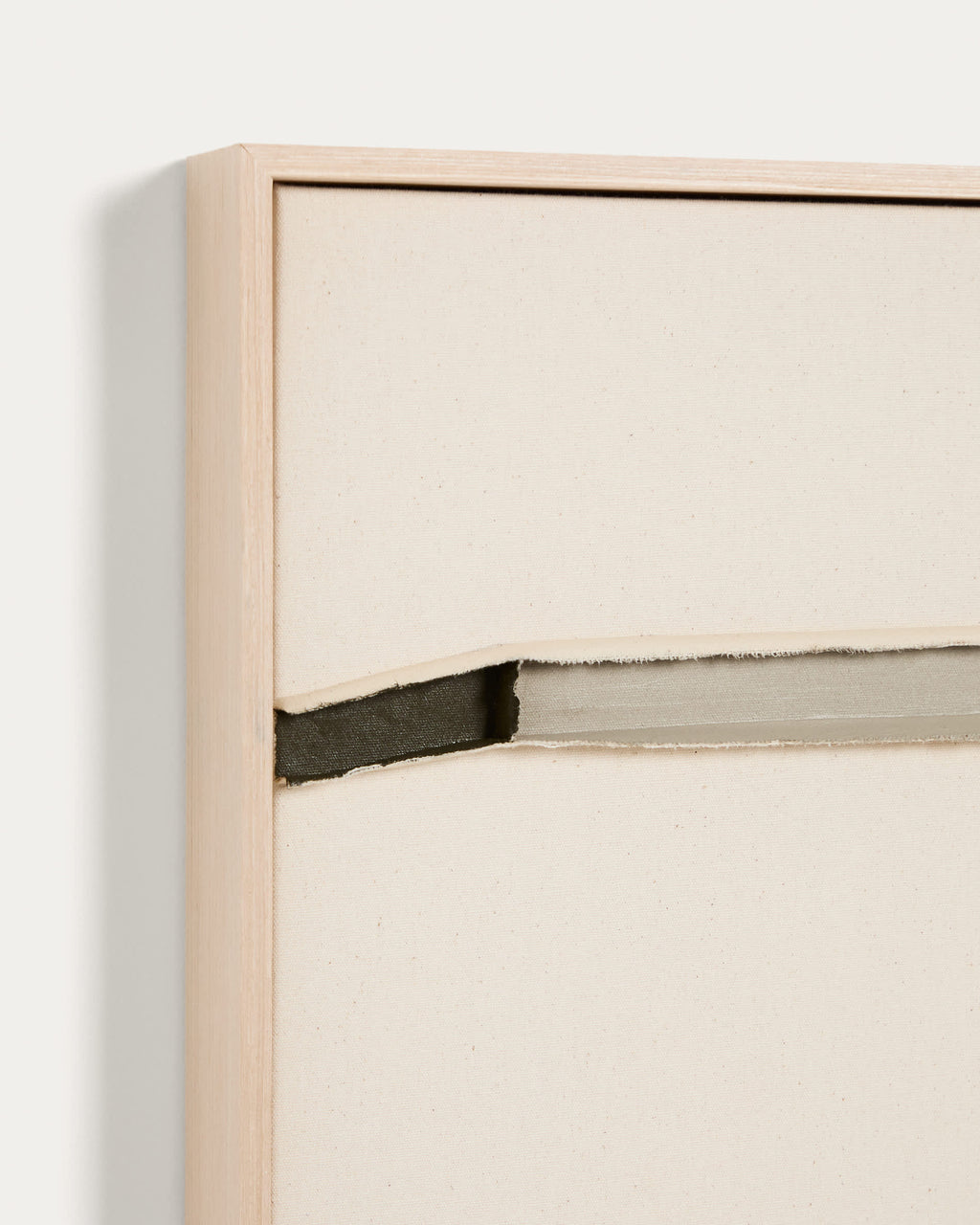 Japandi Wandbild Deravia – Stoff, Beige, 80 × 100 cm – weitere Ansicht