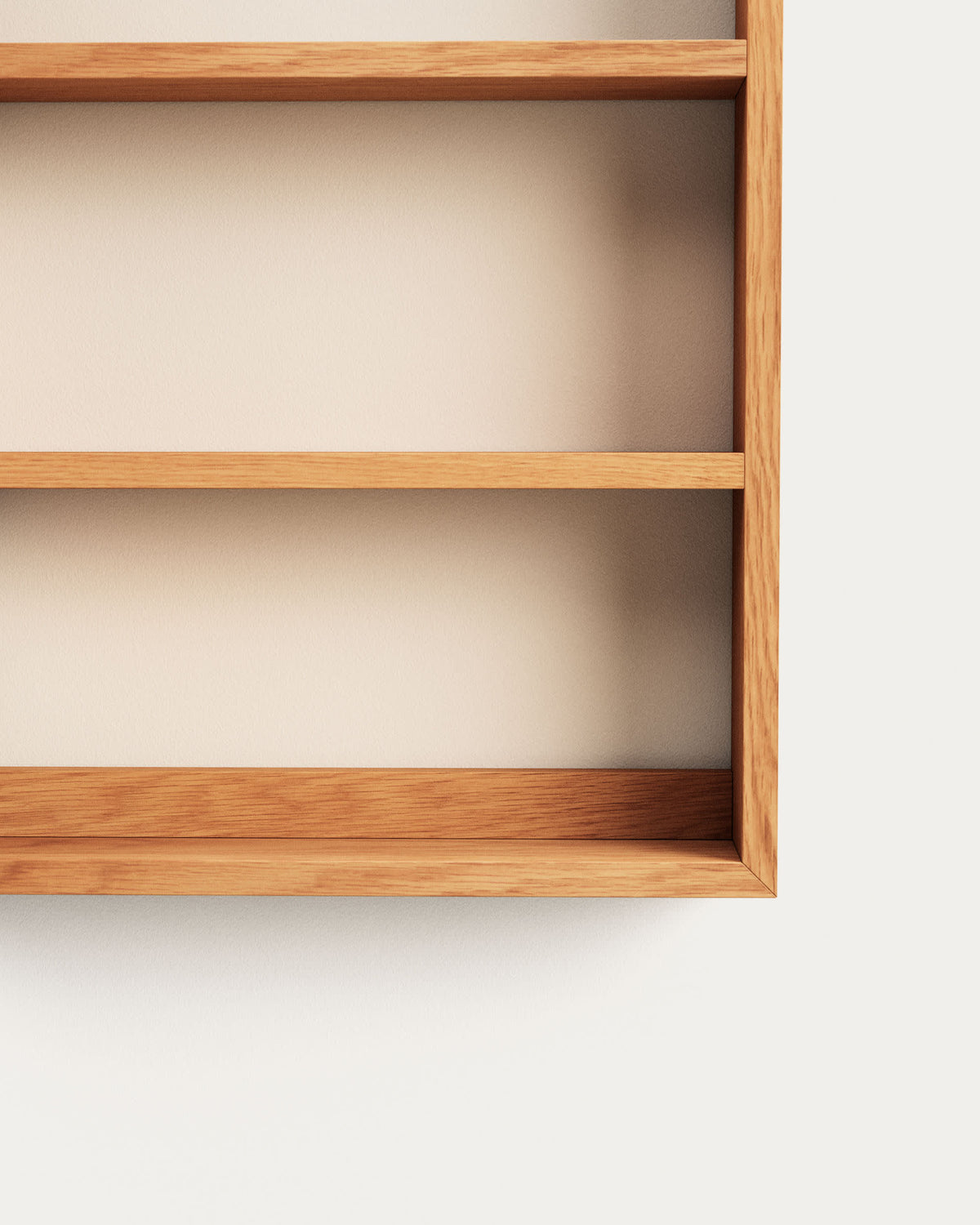 Japandi Spiegel Plubia – Teakholz, Braun, 50 × 70 cm – weitere Ansicht