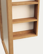 Japandi Spiegel Plubia – Teakholz, Braun, 50 × 70 cm – weitere Ansicht
