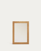 Japandi Spiegel Plubia – Teakholz, Braun, 50 × 70 cm – weitere Ansicht