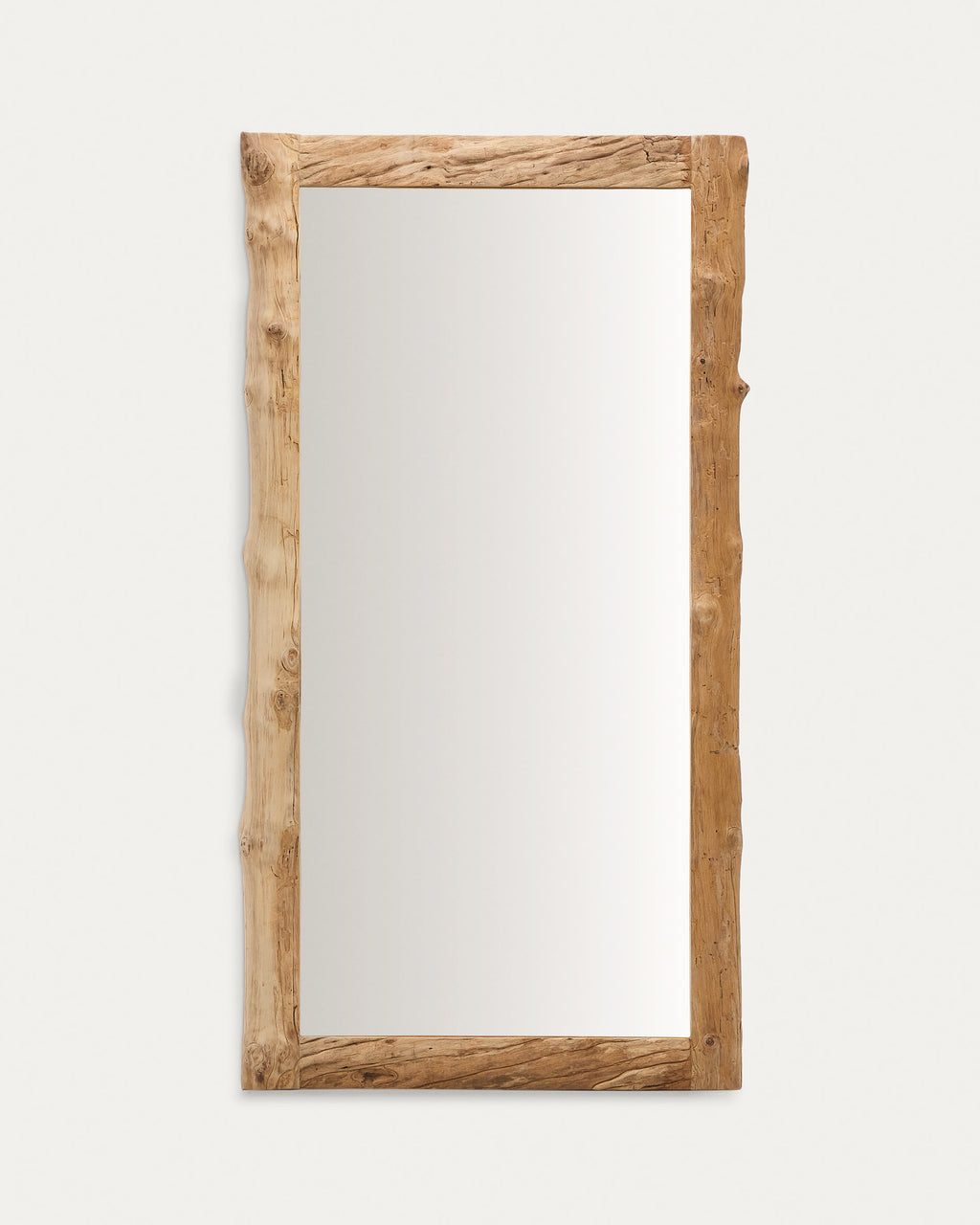 Japandi Spiegel Ibro – Glas, Braun, 105 × 200 cm – Produktansicht