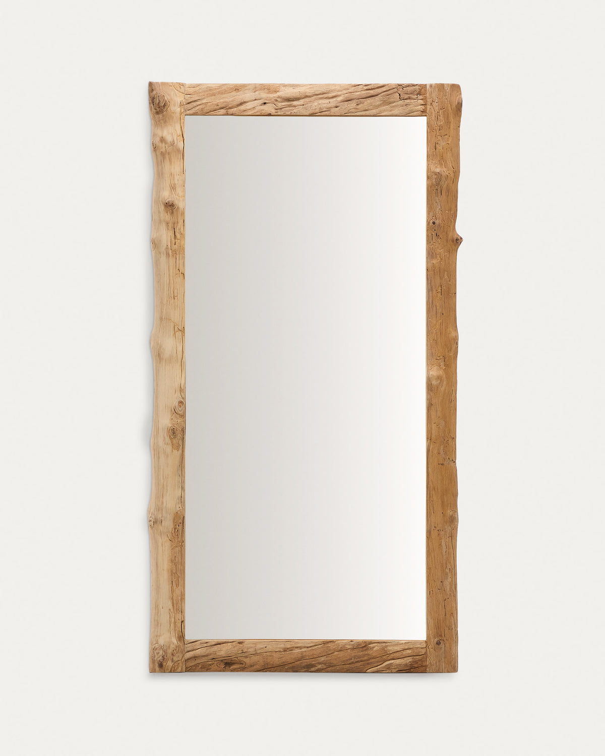 Japandi Spiegel Ibro – Glas, Braun, 105 × 200 cm – Produktansicht