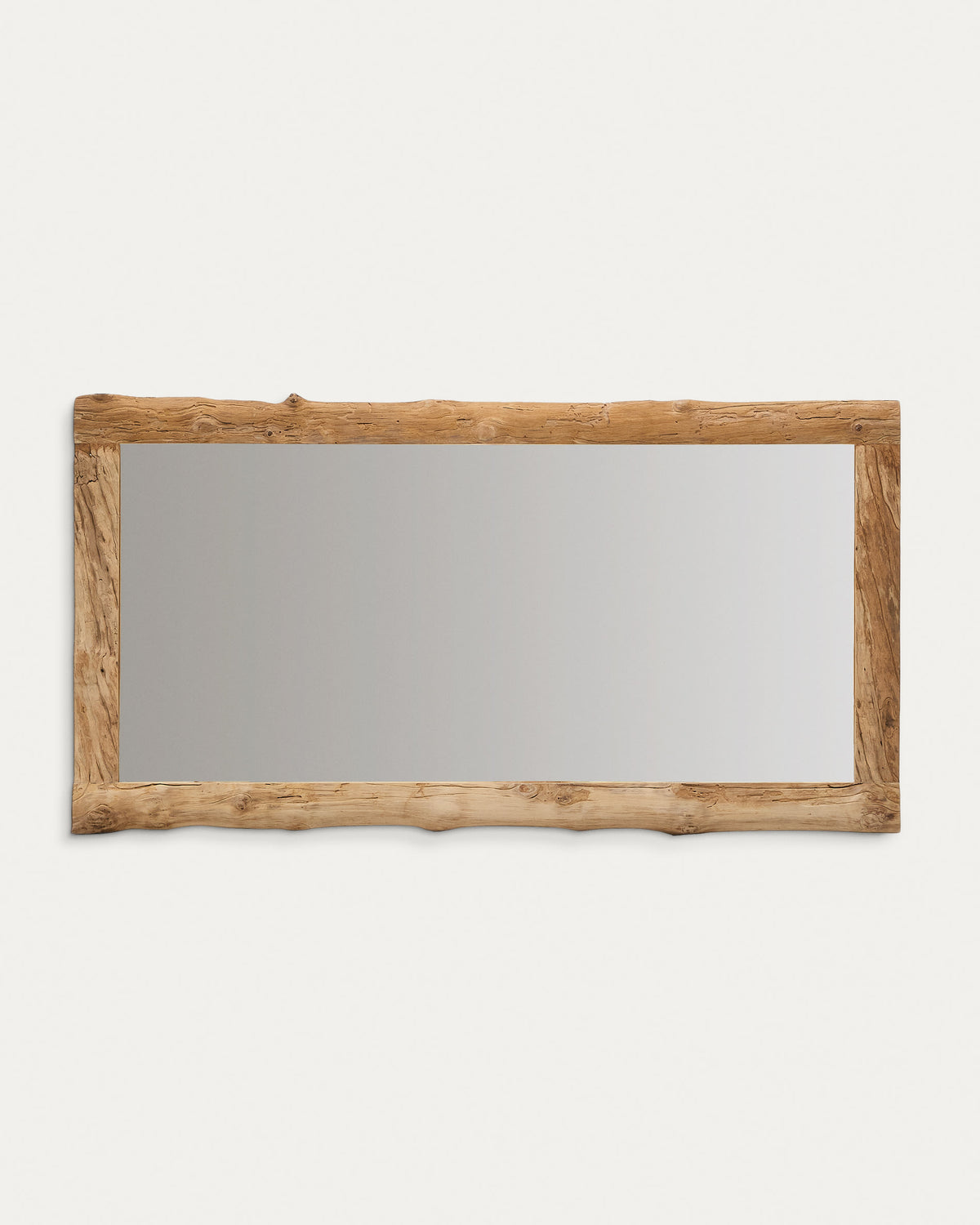 Japandi Spiegel Ibro – Glas, Braun, 105 × 200 cm – weitere Ansicht