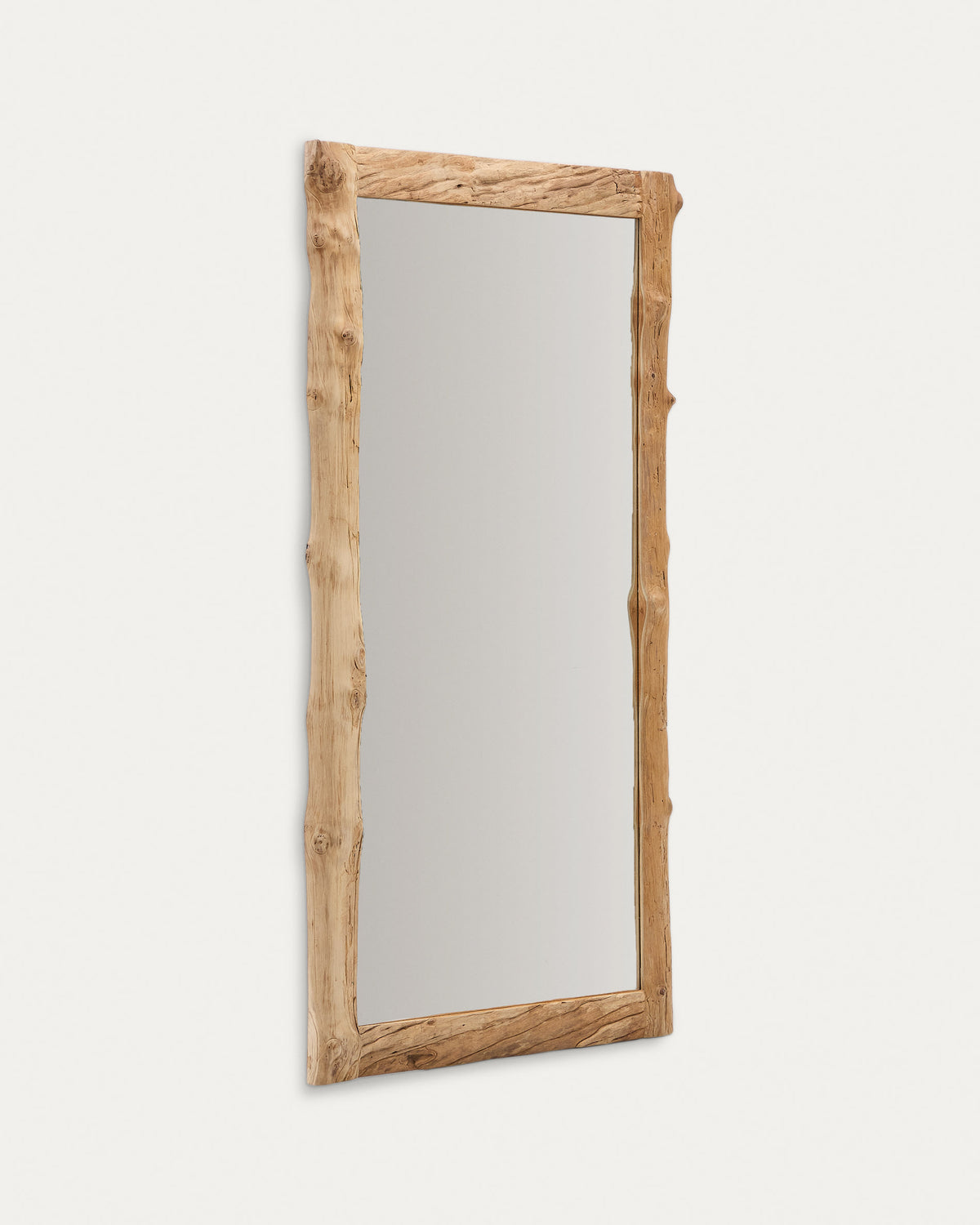 Japandi Spiegel Ibro – Glas, Braun, 105 × 200 cm – weitere Ansicht