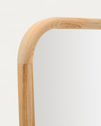 Japandi Spiegel Milsa – Glas, Braun, 54 × 154 cm – weitere Ansicht
