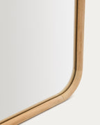 Japandi Spiegel Milsa – Glas, Braun, 54 × 154 cm – weitere Ansicht