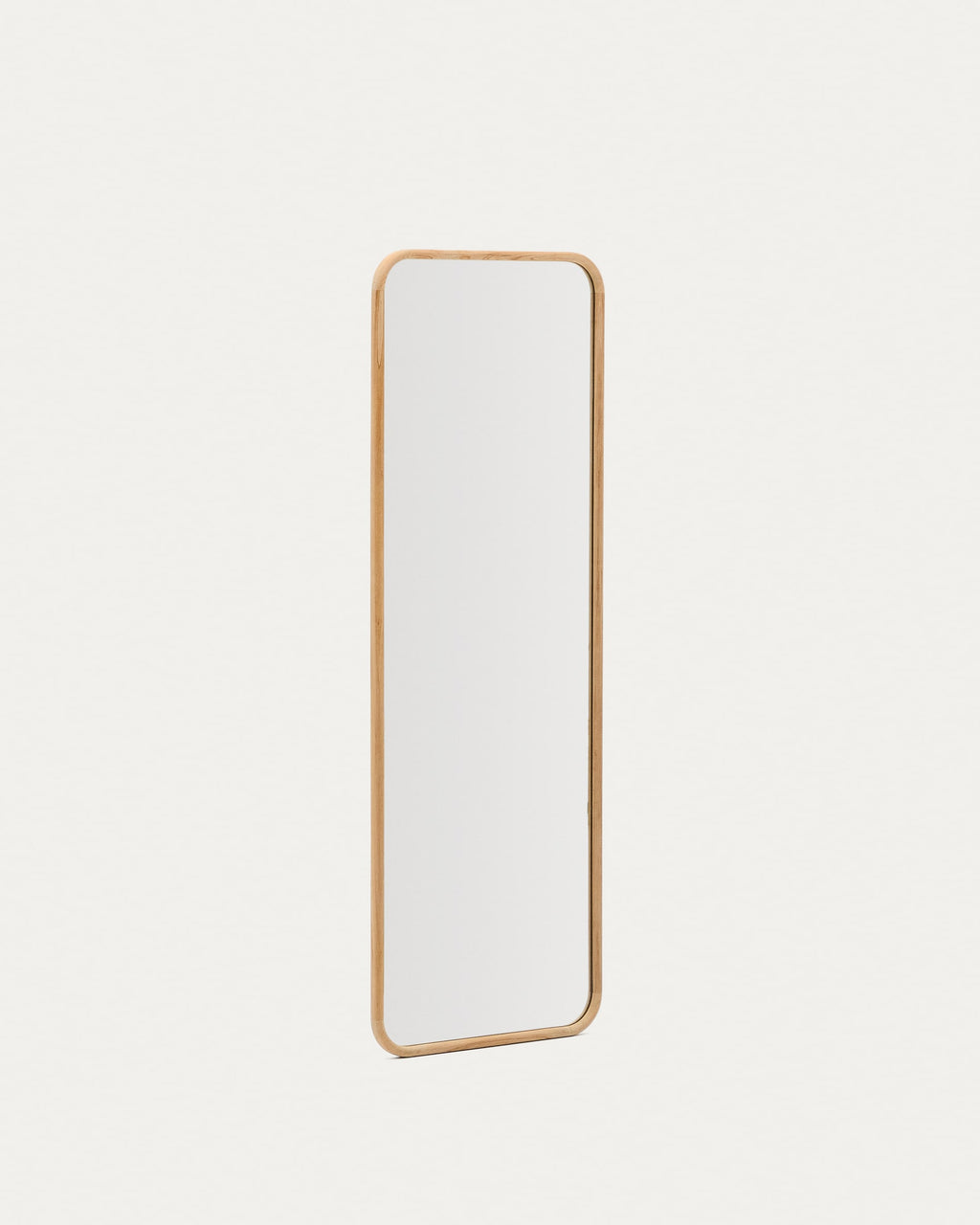 Japandi Spiegel Milsa – Glas, Braun, 54 × 154 cm – Produktansicht