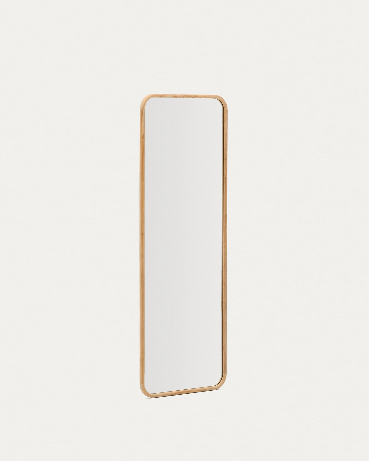 Japandi Spiegel Milsa – Glas, Braun, 54 × 154 cm – Produktansicht