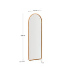 Japandi Spiegel Milsa – Glas, Braun, 55 × 155 cm – weitere Ansicht