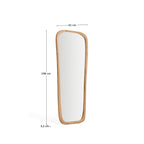 Japandi Spiegel Alura – Glas, Braun, 158 × 61 cm – weitere Ansicht