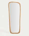 Japandi Spiegel Alura – Glas, Braun, 158 × 61 cm – Produktansicht