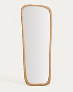 Japandi Spiegel Alura – Glas, Braun, 158 × 61 cm – Produktansicht