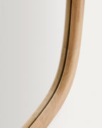 Japandi Spiegel Alura – Glas, Braun, 94,6 × 192,1 cm – weitere Ansicht