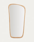 Japandi Spiegel Alura – Glas, Braun, 94,6 × 192,1 cm – Produktansicht