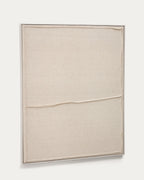Japandi Wandbild Maha – Holzwerkstoff, Weiß, 82 × 102 cm – Produktansicht