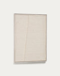 Japandi Wandbild Maha – Holzwerkstoff, Weiß, 52 × 72 cm – Produktansicht