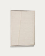 Japandi Wandbild Maha – Holzwerkstoff, Weiß, 52 × 72 cm – Produktansicht