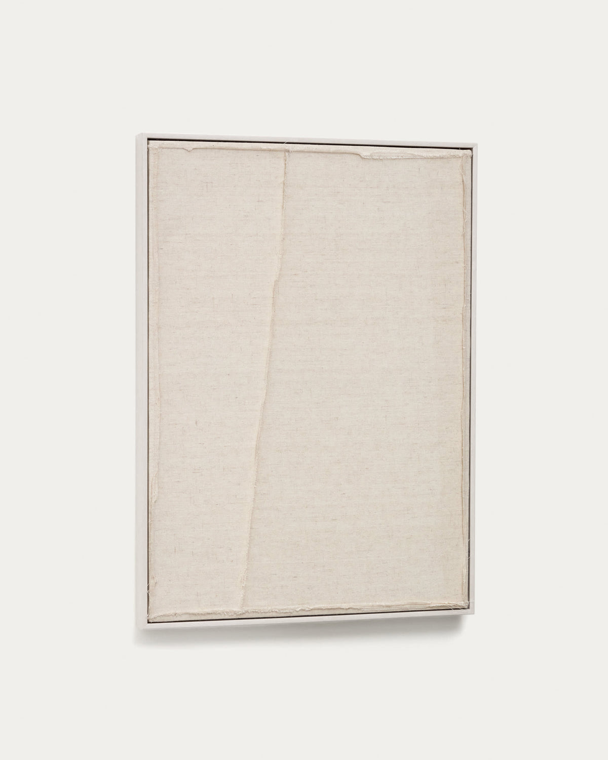 Japandi Wandbild Maha – Holzwerkstoff, Weiß, 52 × 72 cm – Produktansicht