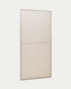 Japandi Wandbild Maha – Holzwerkstoff, Weiß, 110 × 220 cm – Produktansicht