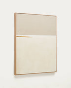 Japandi Wandbild Salin – Leinen, Beige, 80 × 100 cm – Produktansicht