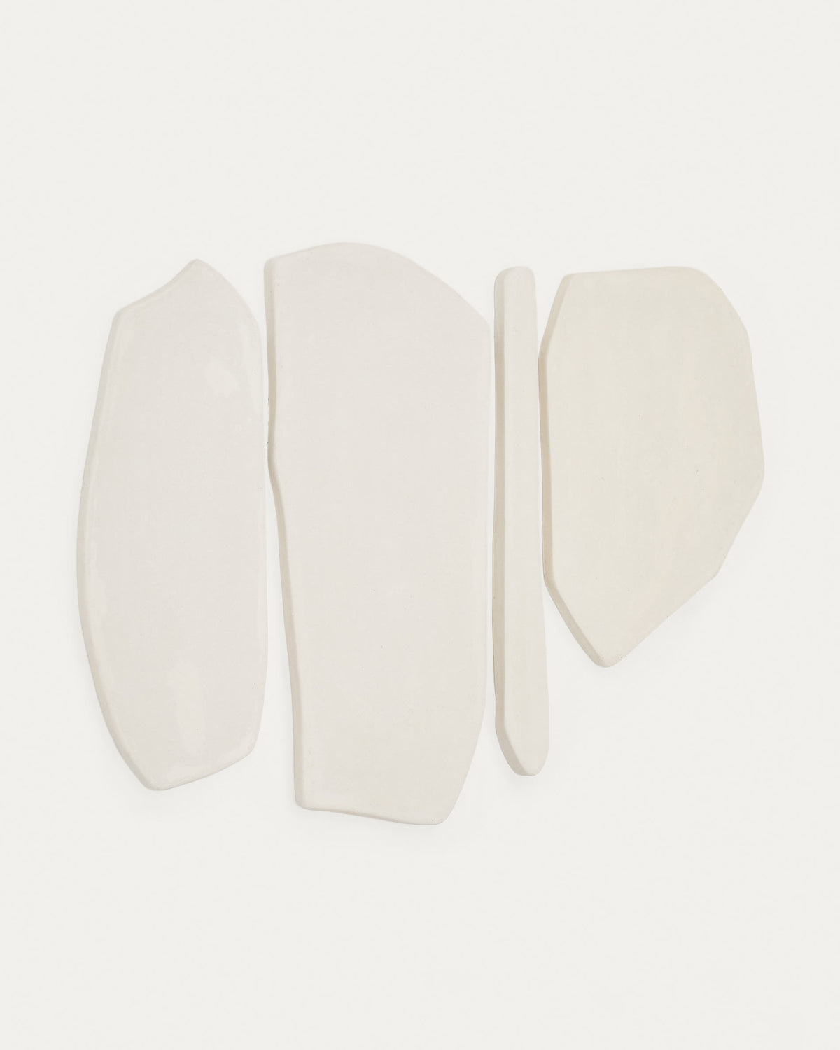 Japandi Wandbild Siluna – 4er-Set, Weiß – Produktansicht