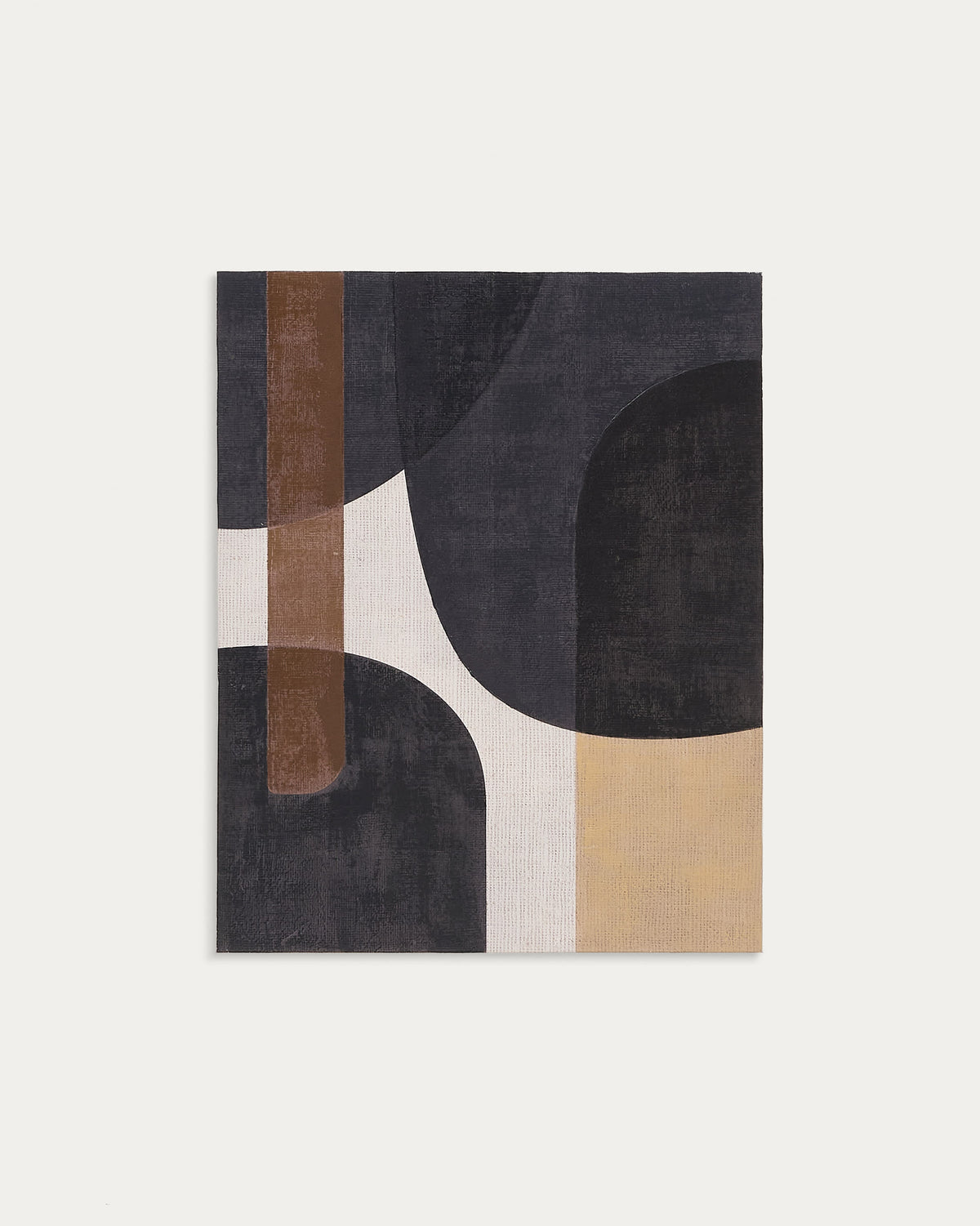 Japandi Wandbild Tonol – Stoff, Braun, 100 × 80 cm – Produktansicht
