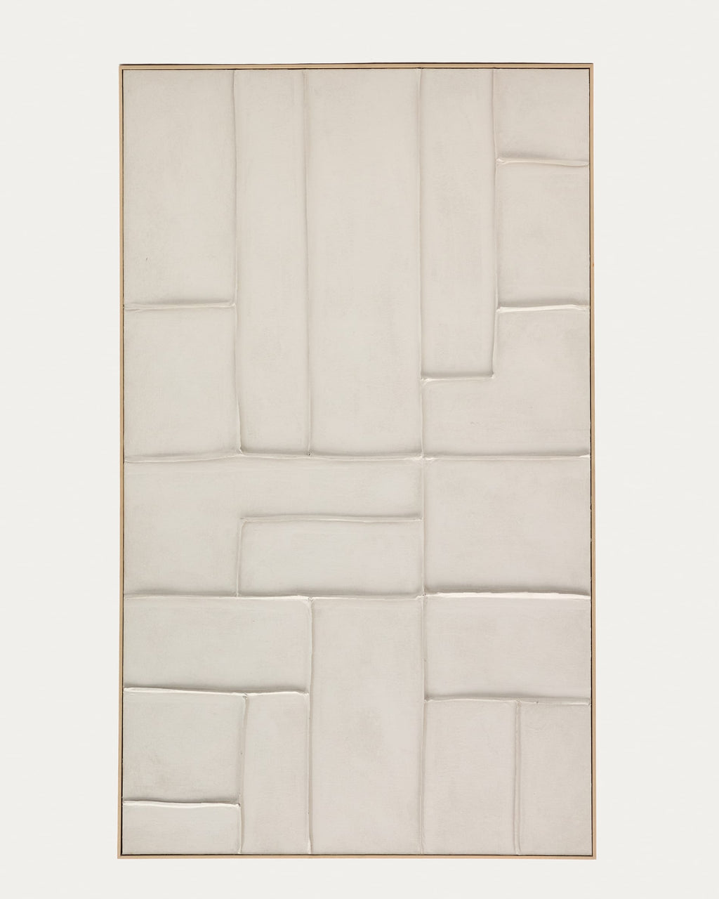 Japandi Wandbild Klis – Leinen, Weiß, 120 × 200 cm – Produktansicht