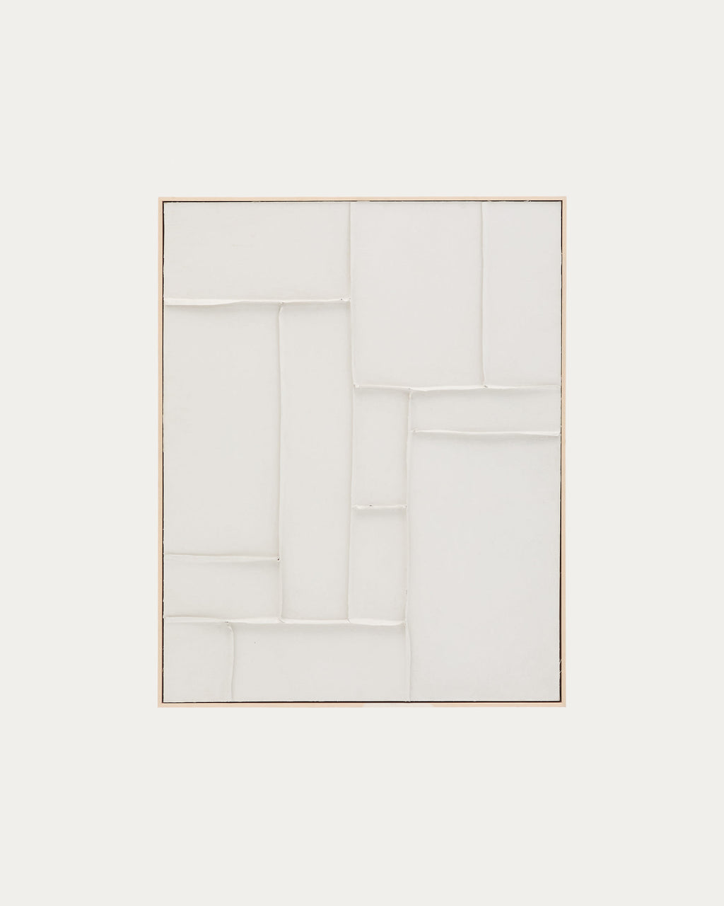 Japandi Wandbild Klis – Leinen, Weiß, 80 × 100 cm – Produktansicht