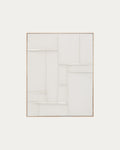 Japandi Wandbild Klis – Leinen, Weiß, 80 × 100 cm – Produktansicht