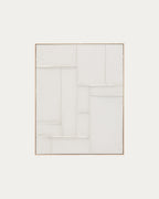 Japandi Wandbild Klis – Leinen, Weiß, 80 × 100 cm – Produktansicht