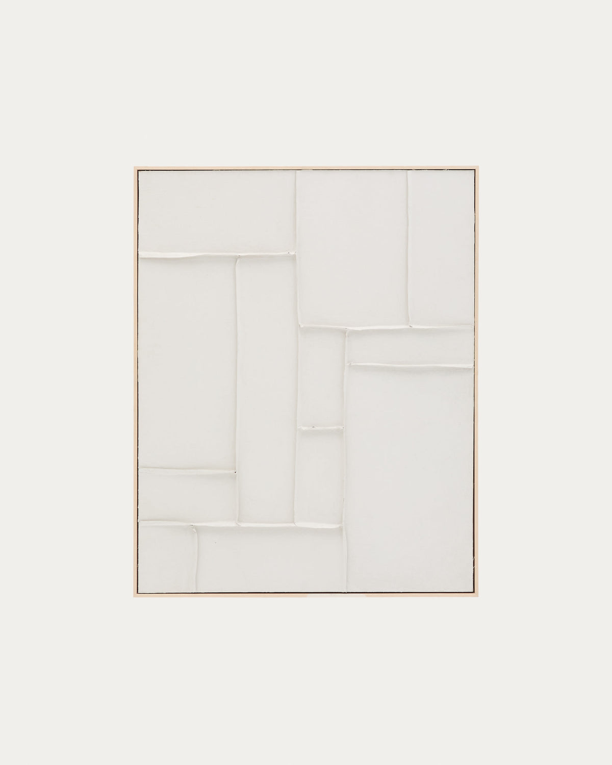 Japandi Wandbild Klis – Leinen, Weiß, 80 × 100 cm – Produktansicht