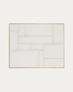 Japandi Wandbild Klis – Leinen, Weiß, 80 × 100 cm – weitere Ansicht