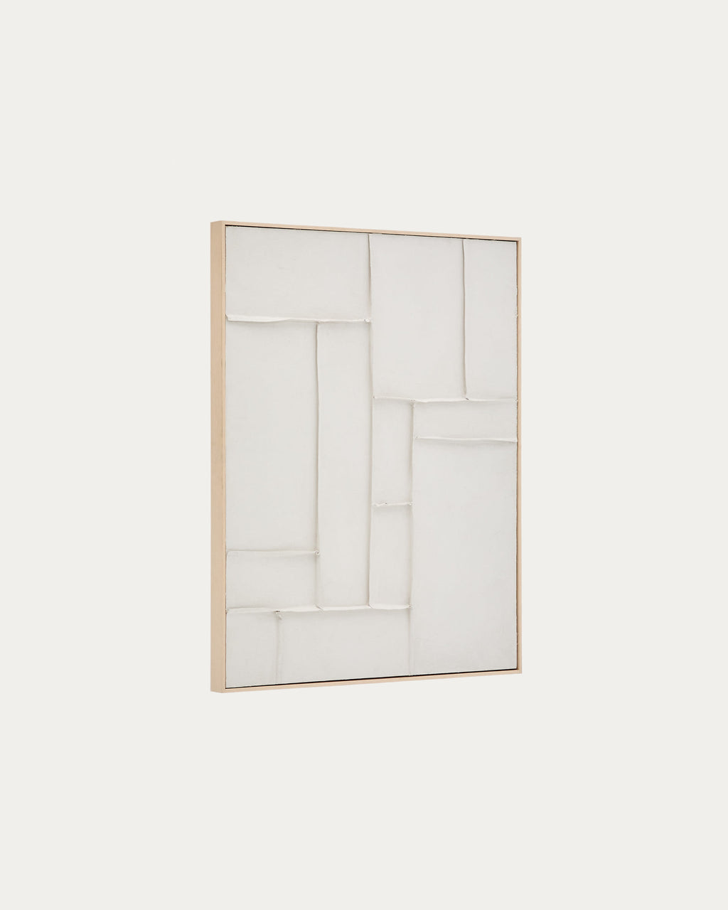 Japandi Wandbild Klis – Leinen, Weiß, 80 × 100 cm – weitere Ansicht