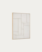 Japandi Wandbild Klis – Leinen, Weiß, 80 × 100 cm – weitere Ansicht