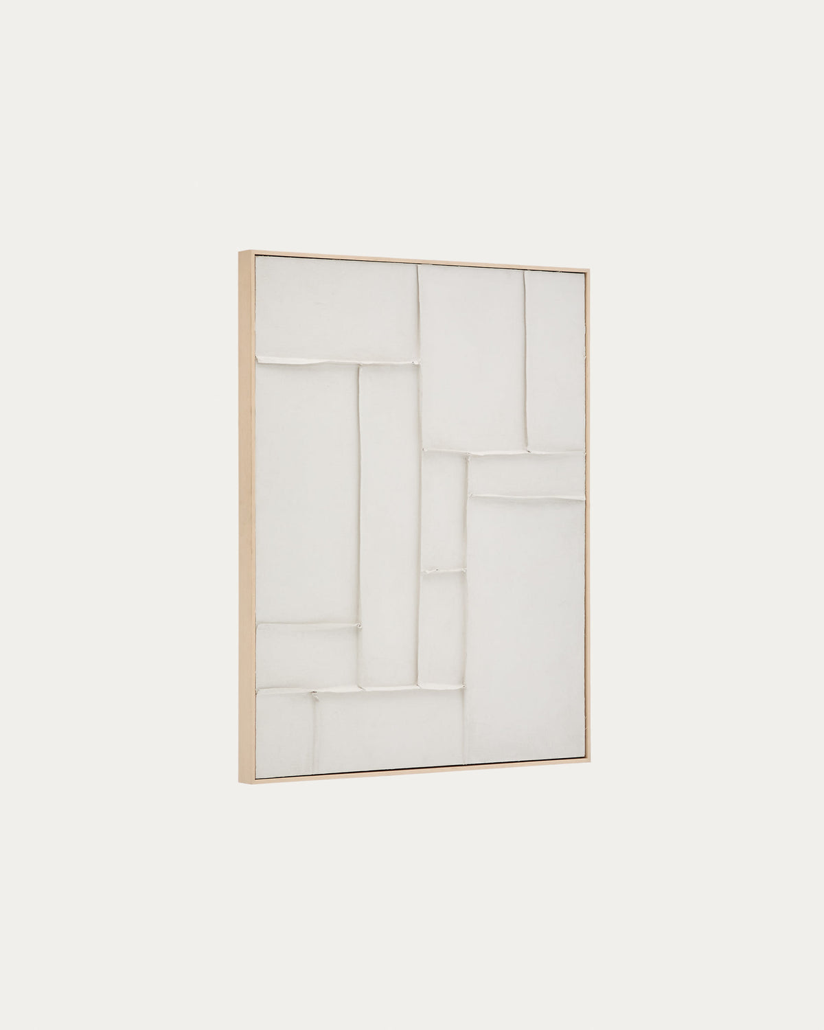 Japandi Wandbild Klis – Leinen, Weiß, 80 × 100 cm – weitere Ansicht