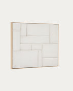 Japandi Wandbild Klis – Leinen, Weiß, 80 × 100 cm – weitere Ansicht