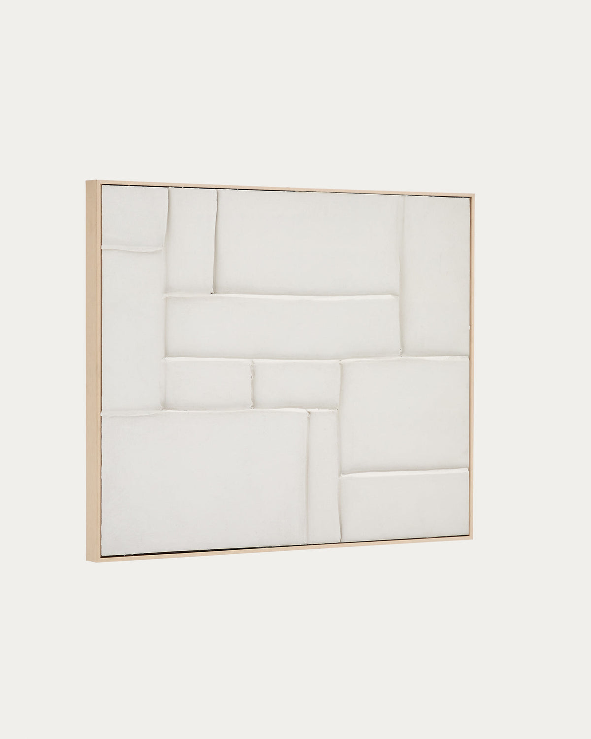 Japandi Wandbild Klis – Leinen, Weiß, 80 × 100 cm – weitere Ansicht