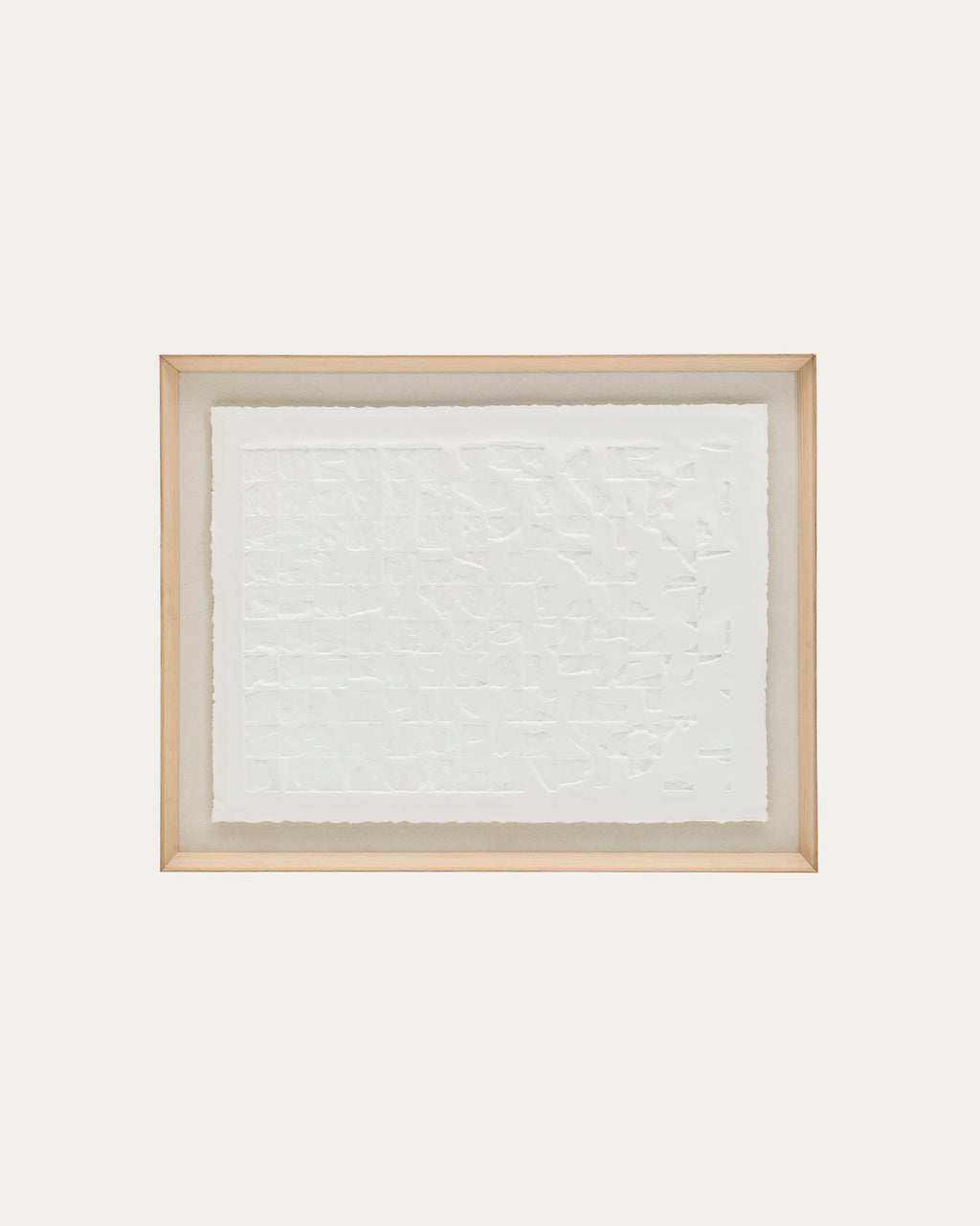 Japandi Wandbild Annia – Pappmaché, Weiß, 90 × 70 cm – weitere Ansicht