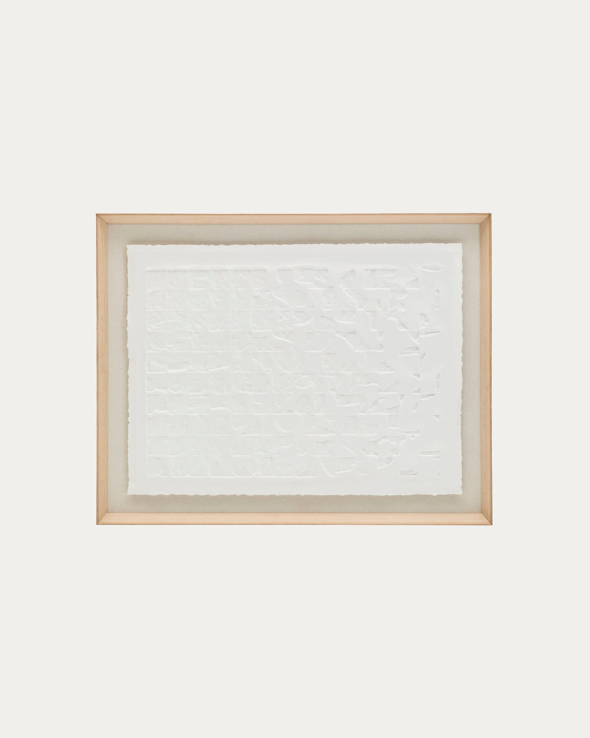 Japandi Wandbild Annia – Pappmaché, Weiß, 90 × 70 cm – weitere Ansicht