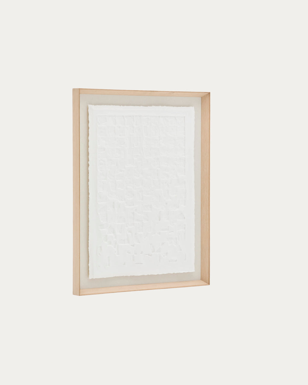Japandi Wandbild Annia – Pappmaché, Weiß, 90 × 70 cm – weitere Ansicht