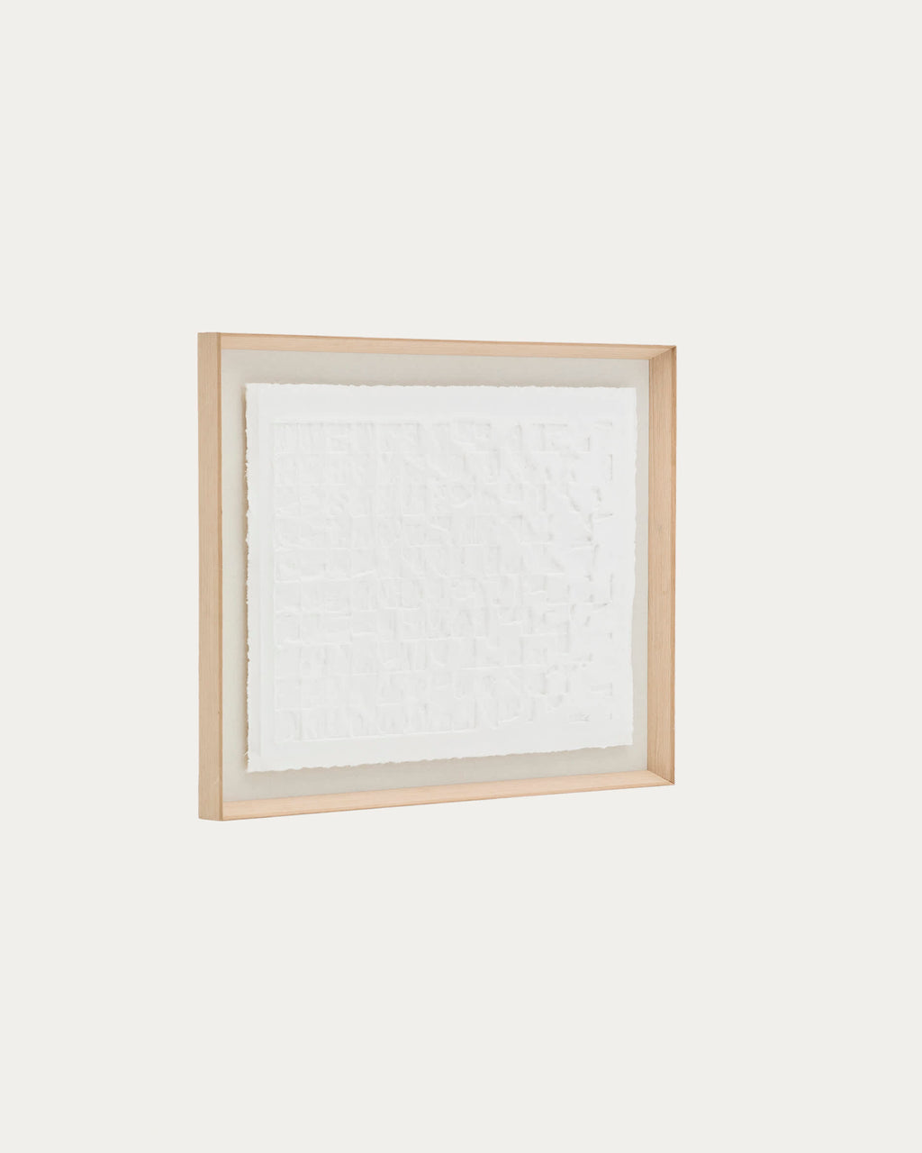 Japandi Wandbild Annia – Pappmaché, Weiß, 90 × 70 cm – weitere Ansicht