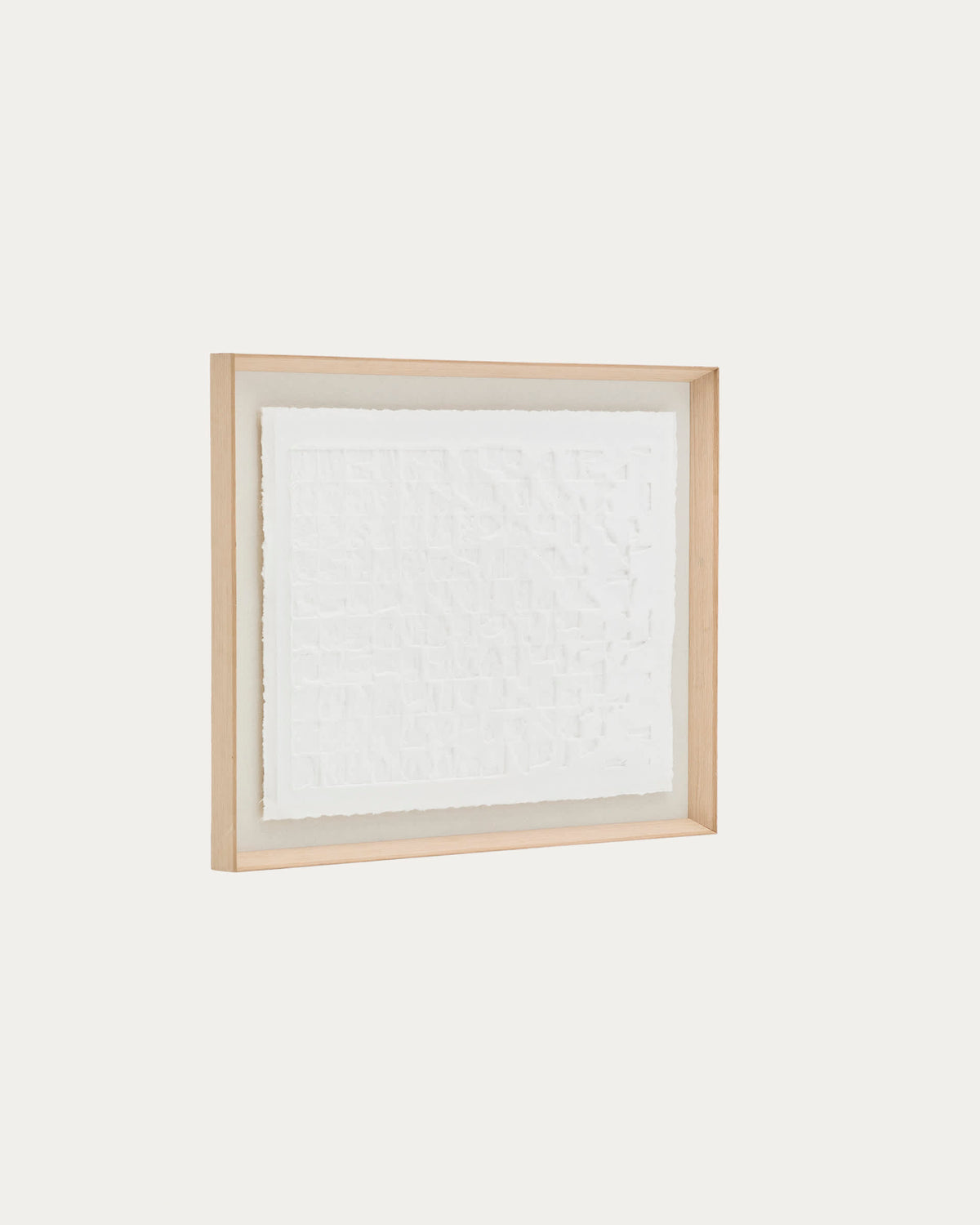 Japandi Wandbild Annia – Pappmaché, Weiß, 90 × 70 cm – weitere Ansicht