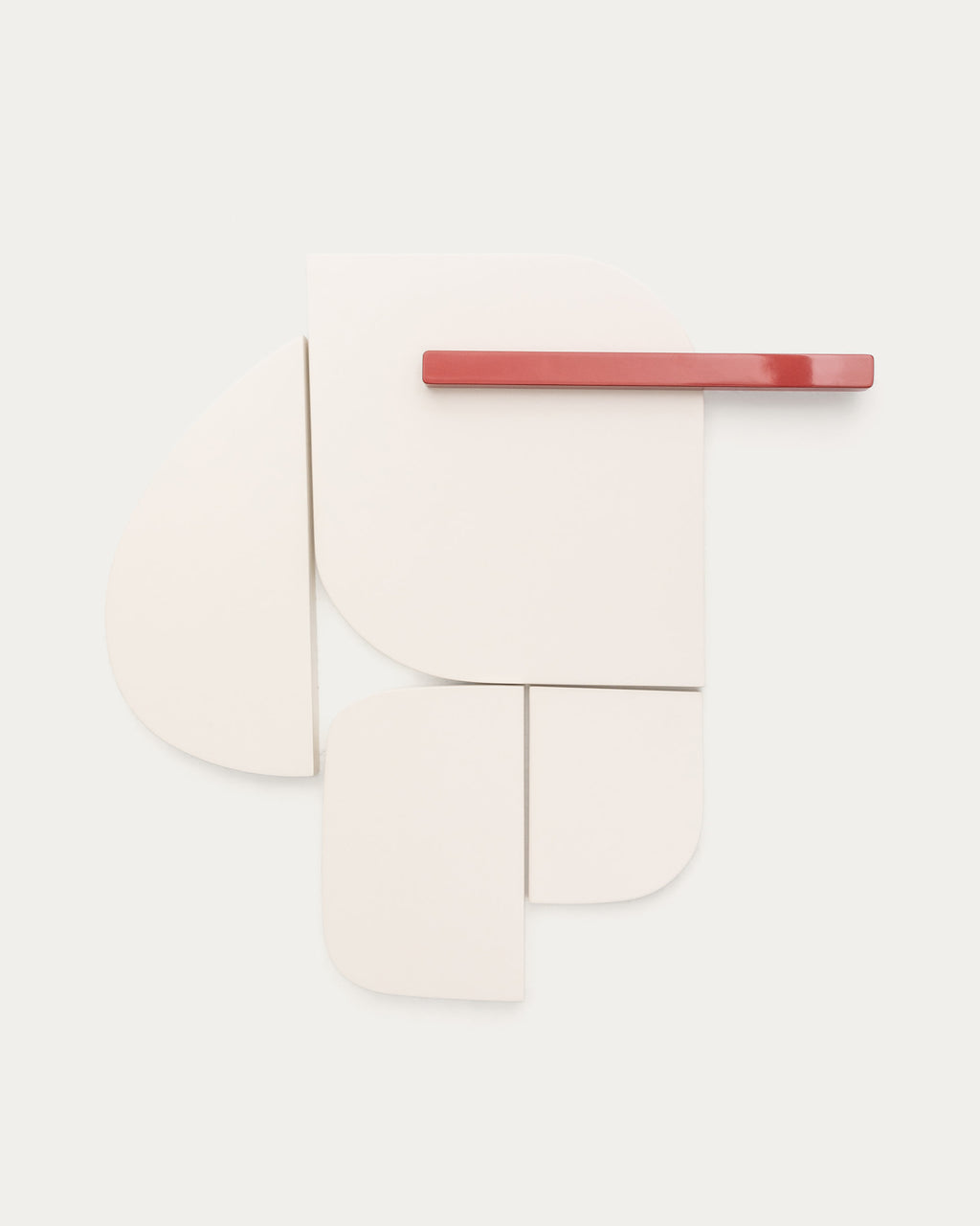 Japandi Wandbild Danei – Holzwerkstoff, Weiß, 65 × 60 cm – Produktansicht