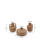Japandi Vase Sofra – Keramik, Terrakotta, 10 cm – weitere Ansicht